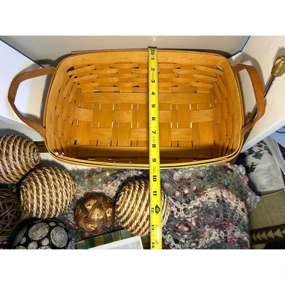Longaberger serving Basket with Leather handles